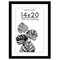 Americanflat Poster Frame with Mat - Large Picture Frame - Polished Plexiglass Cover - Hanging Hardware for Horizontal and Vertical Display - Black